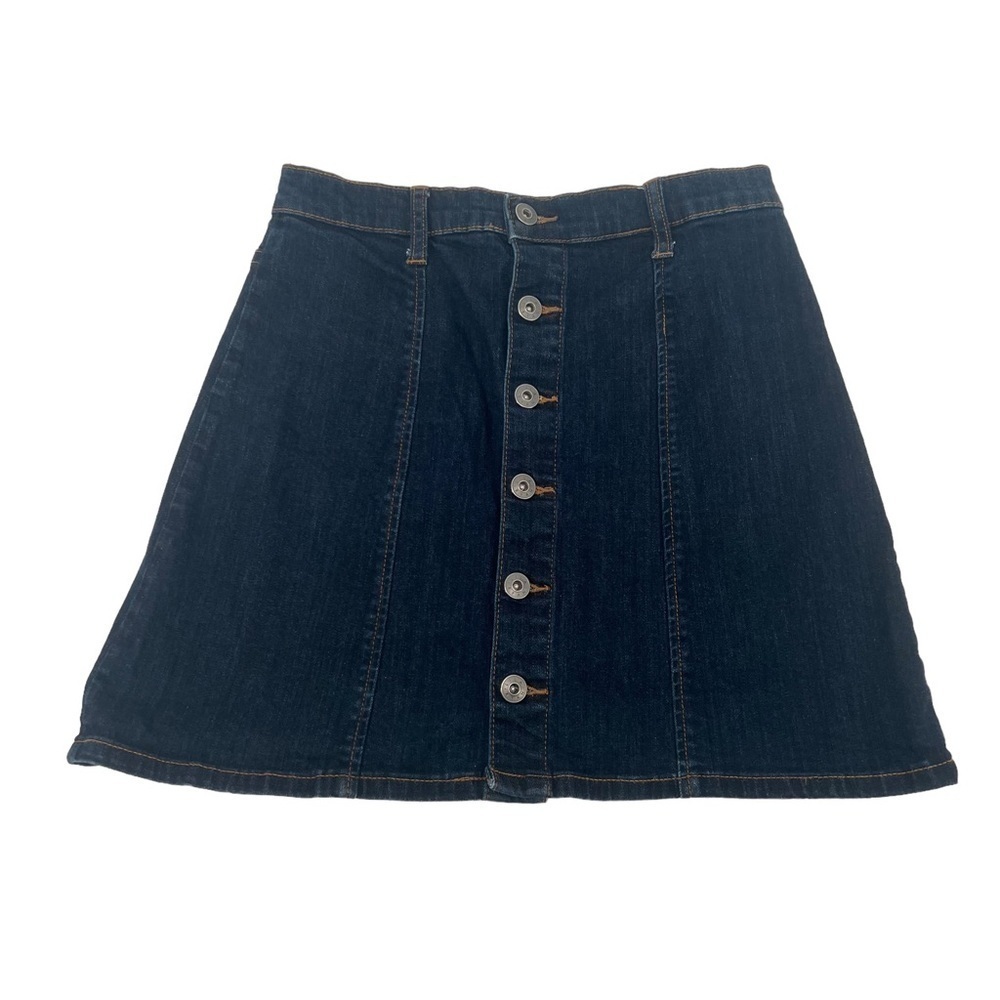 Lila Ryan Button Up Denim Jean Mini Skirt Size 26 Women's